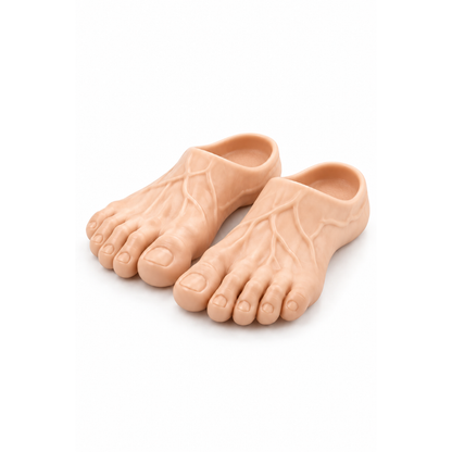 Foot-Shaped Slippers
