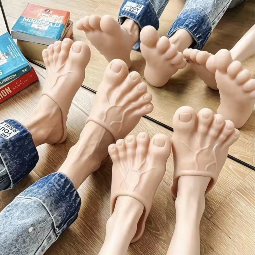 Foot-Shaped Slippers